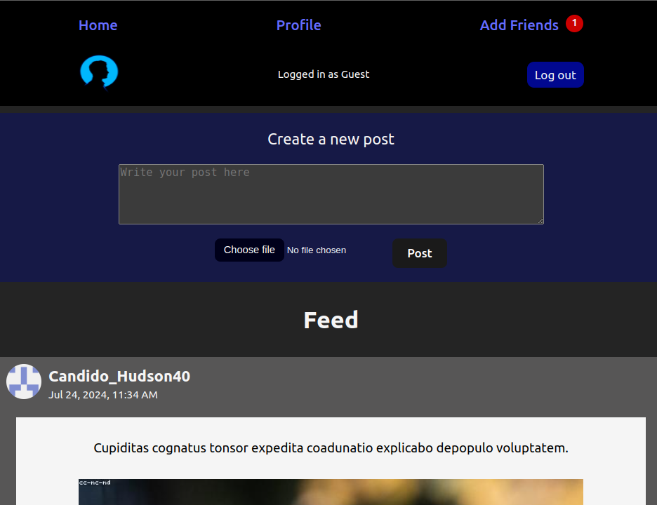 screenshot of odin-book app
